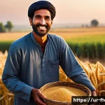 농촌관광지도사와 고객 관계 관리 - **Prompt:** A heartwarming scene of a male tourist, dressed in casual, modest attire, joyfully parti...